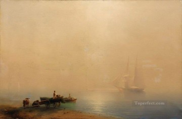 Ivan Aivazovsky mañana brumosa Paisaje marino Pinturas al óleo
